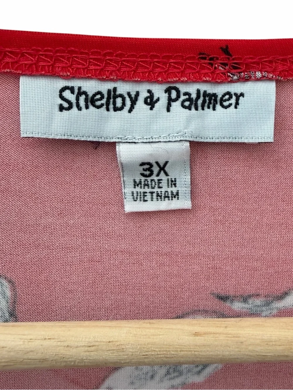 Shelby & Palmer Faux Wrap Romper Womens Sz 3X Red Black White Floral Surplice